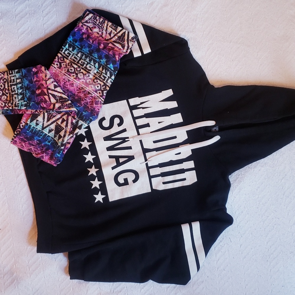 Rue21 Leggings and Spain Hoodie